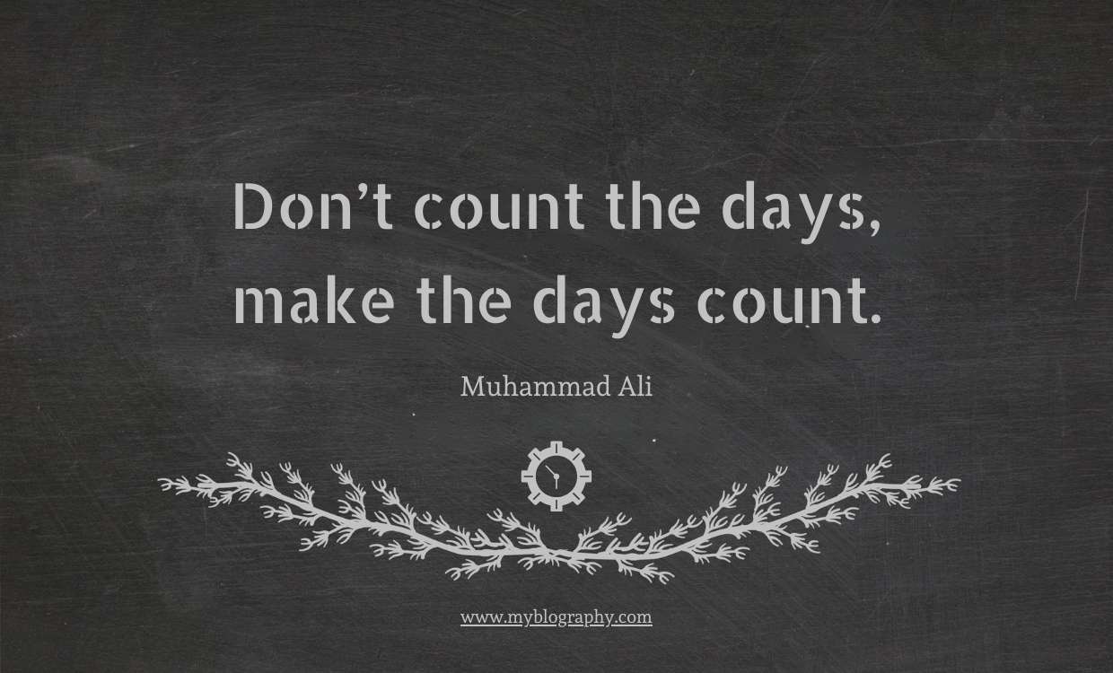 A written not, symbolizing making each day count with action