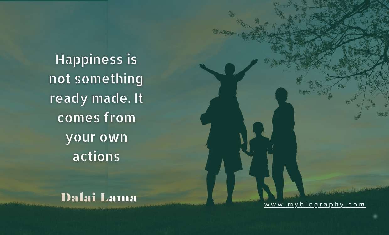 A family symbolizing creating happiness through daily actions